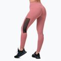 Jambiere de antrenament pentru femei NEBBIA Mesh High-Waist vechi trandafir vechi 2
