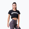Top de antrenament pentru femei NEBBIA Loose Fit & Sporty Crop Top negru 5830110
