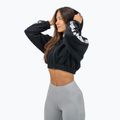 Bluză pentru femei NEBBIA Crop Hoodie Iconic black