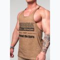 Tank top de antrenament pentru bărbați  NEBBIA Washed-Off Stringer Max Out light brown 4