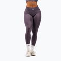 Colanți de antrenament pentru femei NEBBIA Flow Seamless Maximum Push-Up dark grey
