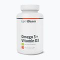 Acizi grași + vitamina D3 supliment alimentar GymBeam Omega 3 + D3 90 capsule