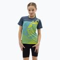 Tricou de ciclism pentru copii SILVINI Denni neon/blue