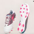 Ghete de fotbal Diadora Brasil Elite Veloce GR LPU pentru bărbați, alb/roz fluo/albastru fluo 19