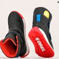 Sorel Whitney II Strap Wp jet/poppy red cizme de trekking pentru copii 14