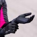 Mănuși de ciclism pentru femei Rogelli Laval Mid Season LW Windproof black 9