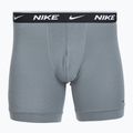 Boxeri pentru bărbați Nike Everyday Cotton Stretch 3 pairs swoosh print/grey/university blue 3