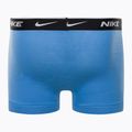 Boxeri pentru bărbați Nike Everyday Cotton Stretch Trunk 3Pk UB1 cu imprimeu swoosh/gri/albastru uni 3