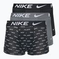 Boxeri pentru bărbați Nike Dri-Fit Essential 3 perechi  nike logo print/cool grey/black