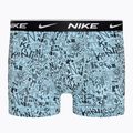 Boxeri pentru bărbați Nike Everyday Cotton Stretch Trunk 3 pary aquarius blue lg print/grey/uni red 2