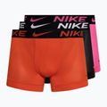 Boxeri pentru bărbați Nike Dri-FIT Cotton Trunk 3 pary picante red/laser fuchsia/black