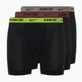 Boxeri pentru bărbați Nike Everyday Cotton Stretch 3 pary cyber black/heather grey/dark pony