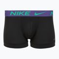 Boxeri pentru bărbați Nike Dri-Fit Essential Micro Trunk 3 pary black green shock/wild violet/black text wb 3