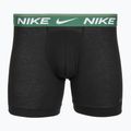 Boxeri pentru bărbați Nike Dri-FIT Ultra Comfort 3 perechi black evrgreen aura/deep night/black waistband 2