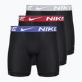 Boxeri pentru bărbați Nike Essential Micro 3 pairs black/sapphire/wolf grey/team crimson