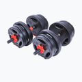 Gantere cu funcție de halteră Pure2Improve Hybrid Dumbell/Barbell negru-roșu P2I202340 2