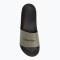 Papuci pentru bărbați Calvin Klein HM0HM01063 Chuncky Pool Slide Rub Smokey Olive/Black 5
