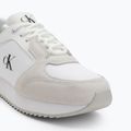 Încălțăminte pentru femei Calvin Klein YW0YW01644 Runner Laceup Sock Mg Nylon Mix Bright White/Black 7