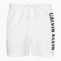 Pantaloni scurți de baie pentru bărbați Calvin Klein Medium Drawstring classic white