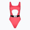 Costum de baie dintr-o bucată pentru femei Calvin Klein Cut Out One Piece-RP calypso coral