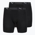 Boxeri pentru bărbați Cotton Long 2 pack black