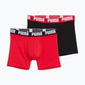 Boxeri pentru bărbați PUMA Everyday Basic 2 perechi red/black