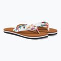 Șlapi O'Neill Ditsy Sun Bloom pentru femei, cu flori tropicale albe 4