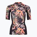 Cămașă de baie pentru femei O'Neill Anglet Skin SS negru floare tropicală