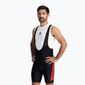 Pantaloni scurți de ciclism pentru bărbați Rogelli Tyro II Bib Short roșu/negru