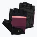 Mănuși de ciclism pentru femei Rogelli Impress II burgundy/coral/negru