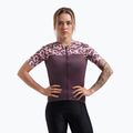 Tricou de ciclism pentru femei Rogelli Essential Graphic burgundy/coral