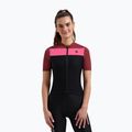 Tricou de ciclism pentru femei Rogelli Core Block W black/bordeaux/pink