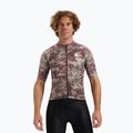 Tricou de ciclism pentru bărbați Rogelli Essential Graphic II taupe / bordeaux