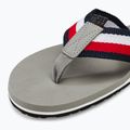 Papuci pentru bărbați Tommy Hilfiger Corporate Beach Sandal antique silver 7