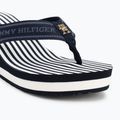 Papuci pentru femei Tommy Hilfiger Stripes Wedge Beach Sandal space blue 7