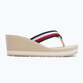 Papuci pentru femei Tommy Hilfiger Corporate Wedge Beach Sandal muslin 2