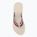 Papuci pentru femei Tommy Hilfiger Corporate Wedge Beach Sandal muslin 5