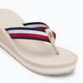 Papuci pentru femei Tommy Hilfiger Corporate Wedge Beach Sandal muslin 7