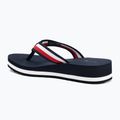 Papuci pentru femei Tommy Hilfiger Corp Mid Wedge Beach Sandal space blue 3