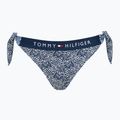 Partea de jos a costumului de baie Tommy Hilfiger Cheeky Side Tie Bikini Print illustrated wave dark night navy