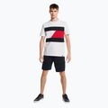 Tommy Hilfiger Colorblocked Colorblocked Mix Media S/S cămașă de antrenament pentru bărbați alb 2