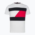 Tommy Hilfiger Colorblocked Colorblocked Mix Media S/S cămașă de antrenament pentru bărbați alb 5