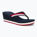 Papuci pentru femei Tommy Hilfiger Corporate Wedge Beach Sandal red/white/blue