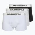 Boxeri pentru bărbați KARL LAGERFELD Elastic Trunk 3 perechi black/white/grey