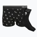 Set de box + șosete bărbați KARL LAGERFELD Ikon Trunk aop karl dot black