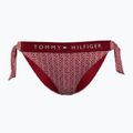 Partea de jos a costumului de baie Tommy Hilfiger Cheeky Side Tie Bikini Print floral stripe regatta red