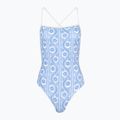 Costum de baie dintr-o piesă pentru femei Tommy Hilfiger Straight Neck Print floral stripe blue spell