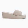 Papuci pentru femei Calvin Klein YW0YW01725 Beach Wedge Slide Canvas eggshell 2