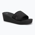 Papuci pentru femei Calvin Klein YW0YW01725 Beach Wedge Slide Canvas triple black