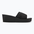 Papuci pentru femei Calvin Klein YW0YW01725 Beach Wedge Slide Canvas triple black 2